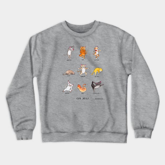 Cat Yoga Crewneck Sweatshirt by JodiLynnDoodles